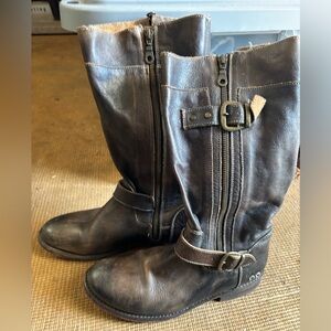 Brown Leather Knee-High Boots